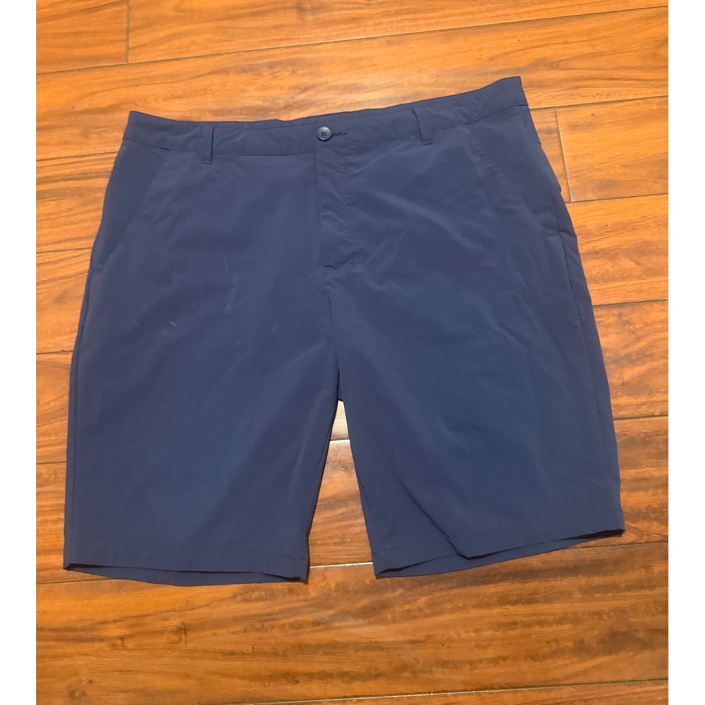 Oakley Mens Golf Shorts Navy Blue Regular Fit Size 38 Performance Athletic
